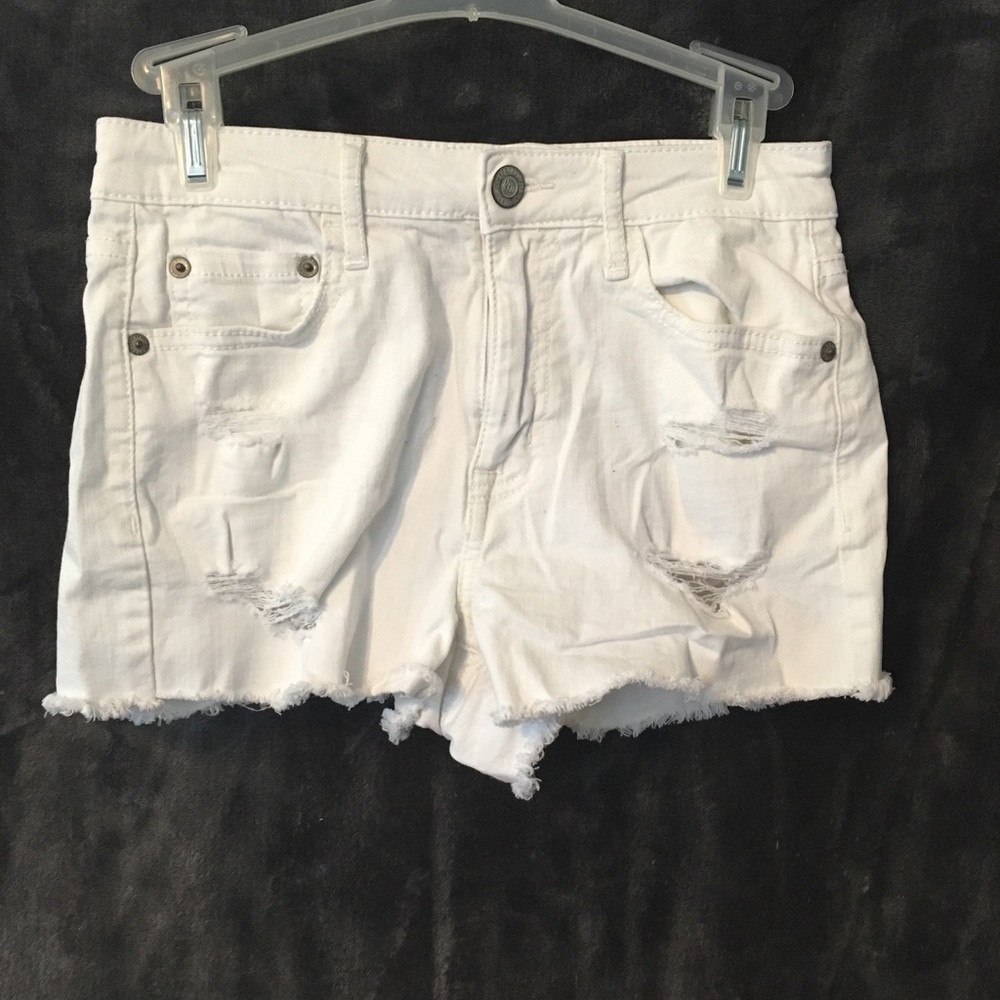 White Jean Shorts